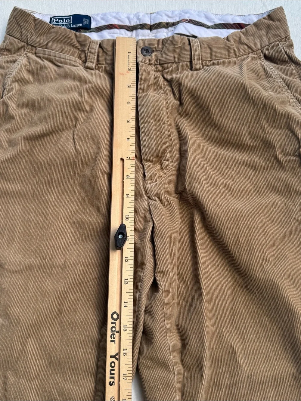Vintage Polo Ralph Lauren Prospect Corduroy Pants Mens 33x32 Brown 100% Cotton